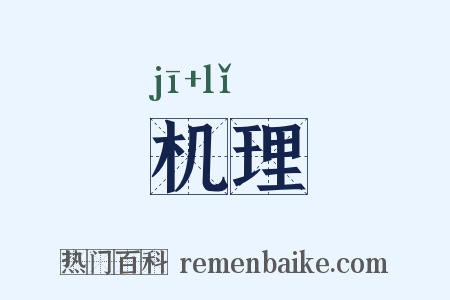 机理是什么意思的图片